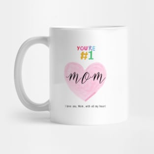 Love you Mom card by Hyunah Yi/Birthday/special day /Love card/ Happy Mothers day card/Mum love card Mug